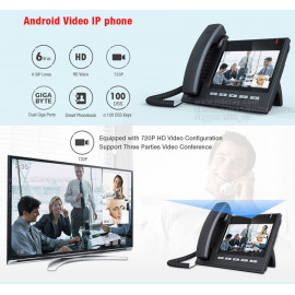 Fanvil C600 7" Android IP Phone with SMS, Video calls, and 6 line sip