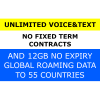 UNLIMITED Voice and Text with 12GB GR Data